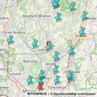 Mappa Via Pontida, 20855 Lesmo MB, Italia (5.845)