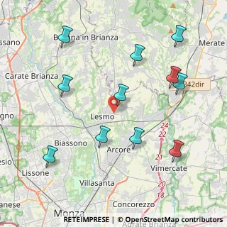 Mappa Via Gaetano Ratti, 20855 Lesmo MB, Italia (4.48727)