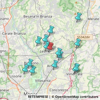 Mappa Via Gaetano Ratti, 20855 Lesmo MB, Italia (3.62467)