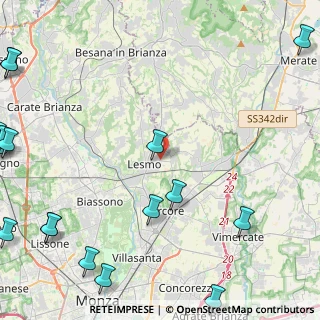 Mappa Via Pontida, 20855 Lesmo MB, Italia (7.42444)