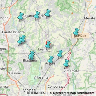 Mappa Via Gaetano Ratti, 20855 Lesmo MB, Italia (4.32333)