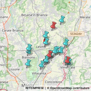 Mappa Via Gaetano Ratti, 20855 Lesmo MB, Italia (3.533)