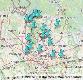 Mappa Via Milite Ignoto, 20831 Seregno MB, Italia (12.34235)