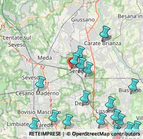 Mappa Via Milite Ignoto, 20831 Seregno MB, Italia (5.785)