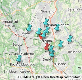 Mappa Via Milite Ignoto, 20831 Seregno MB, Italia (2.95583)