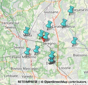 Mappa Via Milite Ignoto, 20831 Seregno MB, Italia (3.43154)
