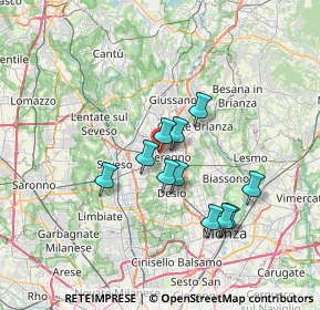 Mappa Via Milite Ignoto, 20831 Seregno MB, Italia (5.64727)