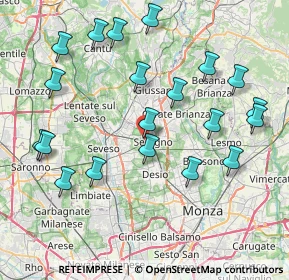 Mappa Via Milite Ignoto, 20831 Seregno MB, Italia (8.7855)