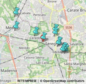 Mappa Via Milite Ignoto, 20831 Seregno MB, Italia (1.66273)