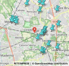 Mappa Via Milite Ignoto, 20831 Seregno MB, Italia (2.255)