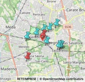Mappa Via Milite Ignoto, 20831 Seregno MB, Italia (1.24636)