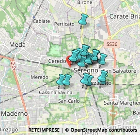 Mappa Via Milite Ignoto, 20831 Seregno MB, Italia (1.12947)