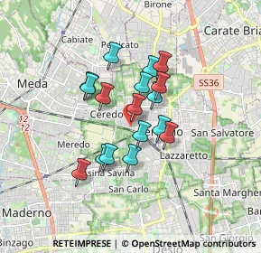 Mappa Via Milite Ignoto, 20831 Seregno MB, Italia (1.25882)