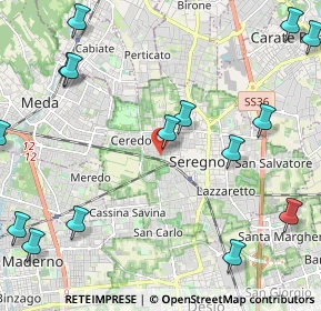 Mappa Via Milite Ignoto, 20831 Seregno MB, Italia (3.18556)