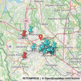 Mappa Vicolo Ponti, 21058 Solbiate Olona VA, Italia (6.31667)