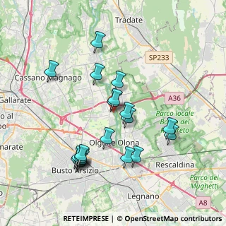 Mappa Vicolo Ponti, 21058 Solbiate Olona VA, Italia (3.6865)