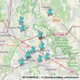 Mappa Vicolo Ponti, 21058 Solbiate Olona VA, Italia (4.36091)