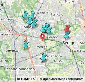 Mappa Via Ferrara, 20821 Meda MB, Italia (1.62467)