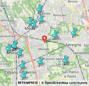 Mappa Via Ferrara, 20821 Meda MB, Italia (2.45214)