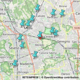 Mappa Via Ferrara, 20821 Meda MB, Italia (2.24154)