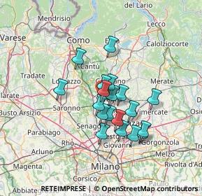 Mappa Via Ferrara, 20821 Meda MB, Italia (10.24263)