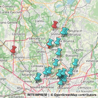 Mappa Via Ferrara, 20821 Meda MB, Italia (9.3105)