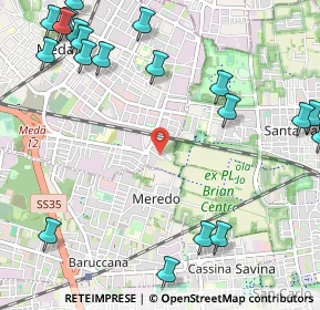 Mappa Via Ferrara, 20821 Meda MB, Italia (1.5235)