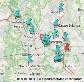 Mappa Via Ferrara, 20821 Meda MB, Italia (3.55067)