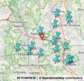 Mappa Via Ferrara, 20821 Meda MB, Italia (4.26529)