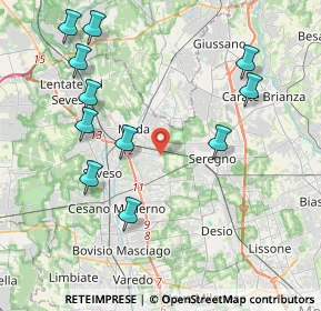 Mappa Via Ferrara, 20821 Meda MB, Italia (4.51364)