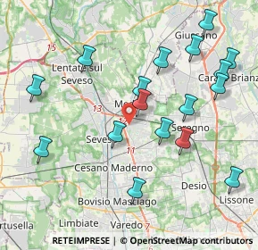 Mappa Via Abano, 20821 Meda MB, Italia (4.35588)