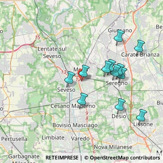 Mappa Via Abano, 20821 Meda MB, Italia (3.74167)