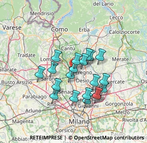 Mappa Via Este, 20821 Meda MB, Italia (10.8285)