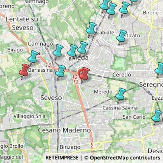 Mappa Via Abano, 20821 Meda MB, Italia (2.69125)