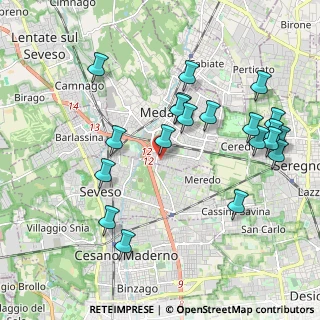 Mappa Via Abano, 20821 Meda MB, Italia (2.137)