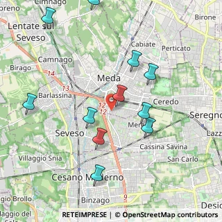 Mappa Via Abano, 20821 Meda MB, Italia (2.14455)
