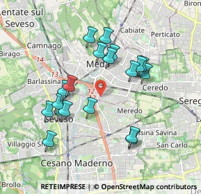 Mappa Via Abano, 20821 Meda MB, Italia (1.72316)