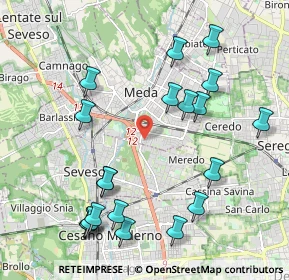 Mappa Via Este, 20821 Meda MB, Italia (2.314)