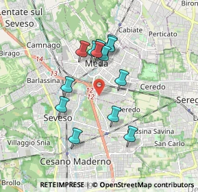 Mappa Via Abano, 20821 Meda MB, Italia (1.50538)