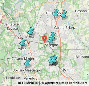Mappa Via Edmondo de Amicis, 20831 Seregno MB, Italia (3.69364)