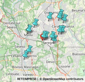 Mappa Via Edmondo de Amicis, 20831 Seregno MB, Italia (3.09467)