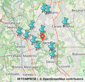 Mappa Via Edmondo de Amicis, 20831 Seregno MB, Italia (3.34091)