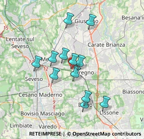 Mappa Via Edmondo de Amicis, 20831 Seregno MB, Italia (2.99583)