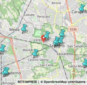 Mappa Via Edmondo de Amicis, 20831 Seregno MB, Italia (2.555)