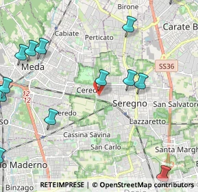 Mappa Via Edmondo de Amicis, 20831 Seregno MB, Italia (3.19867)