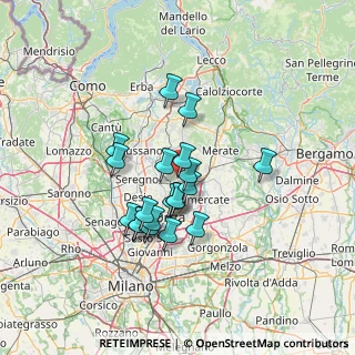 Mappa Via Monte Rosa, 20855 Lesmo MB, Italia (10.7435)
