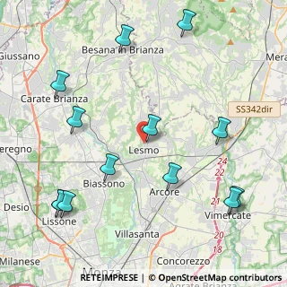 Mappa Via Monte Rosa, 20855 Lesmo MB, Italia (5.16231)