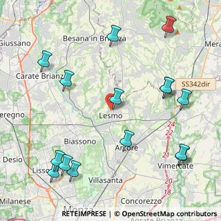 Mappa Via Monte Rosa, 20855 Lesmo MB, Italia (5.29733)