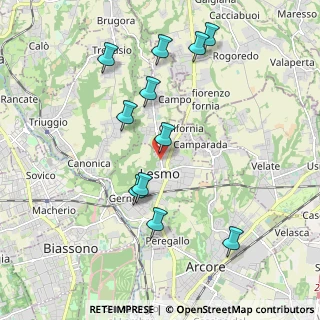 Mappa Via Monte Rosa, 20855 Lesmo MB, Italia (1.99364)