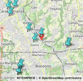 Mappa Vicolo Lambro, 20845 Sovico MB, Italia (2.8275)